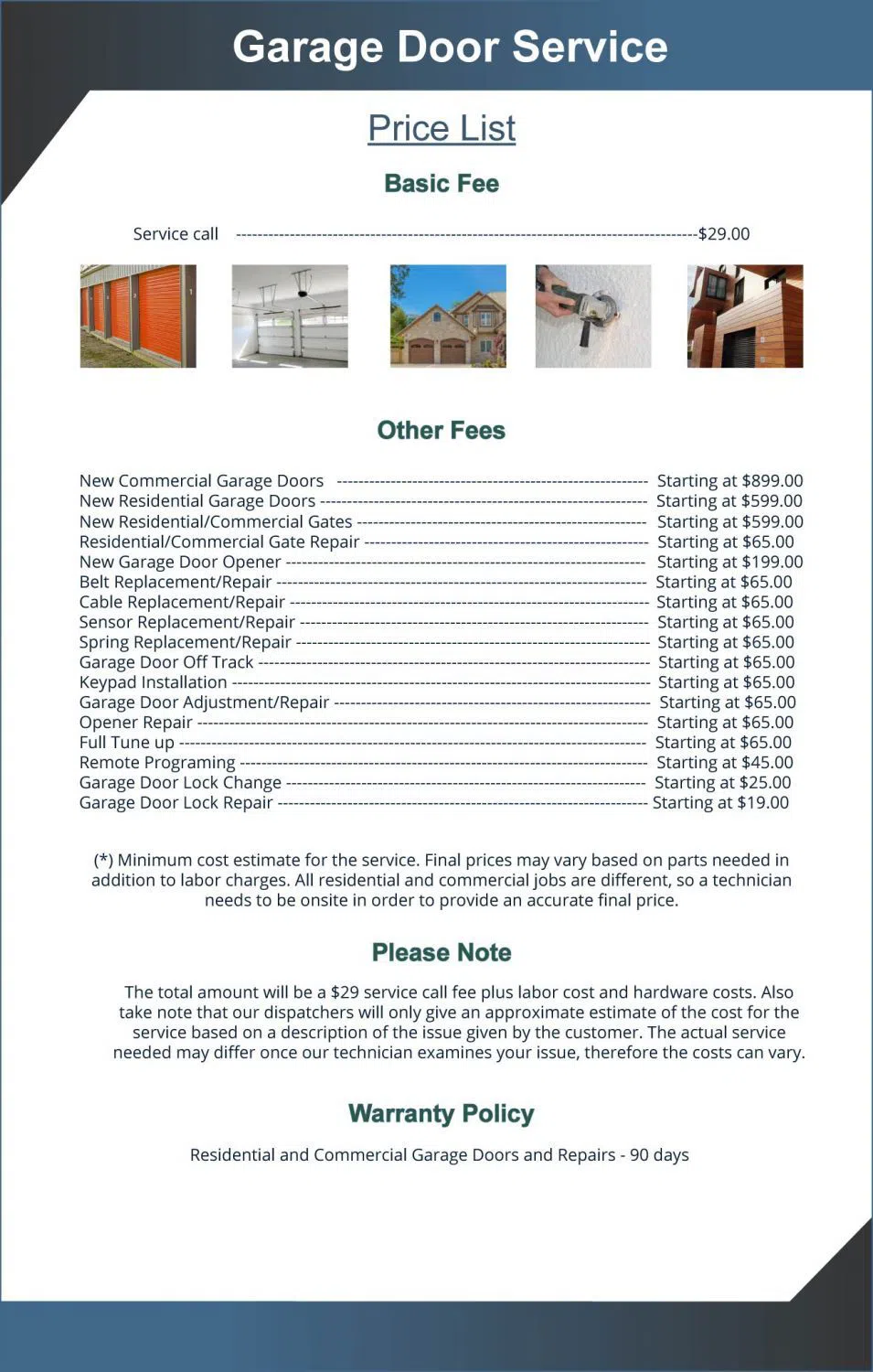 Exclusive Garage Door Service Riverside, CA 951-643-0038